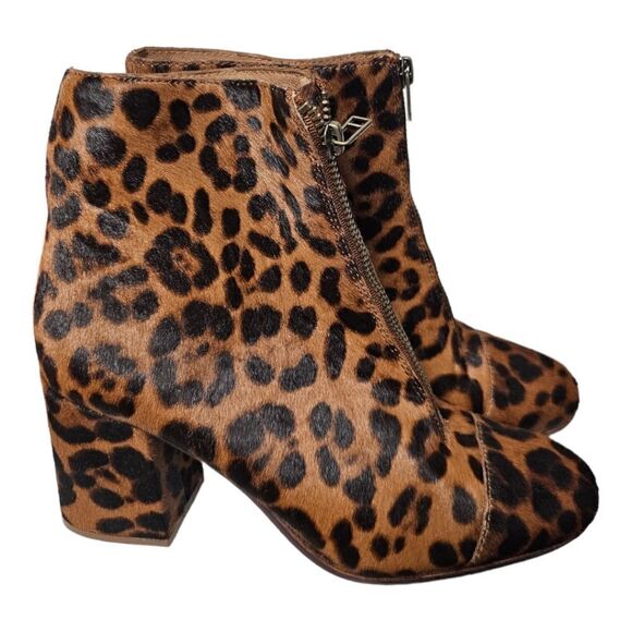 MADEWELL "The Amalia" Leopard Calf Hair Zip Boot - Size 7 1/2 - Picture 1 of 9